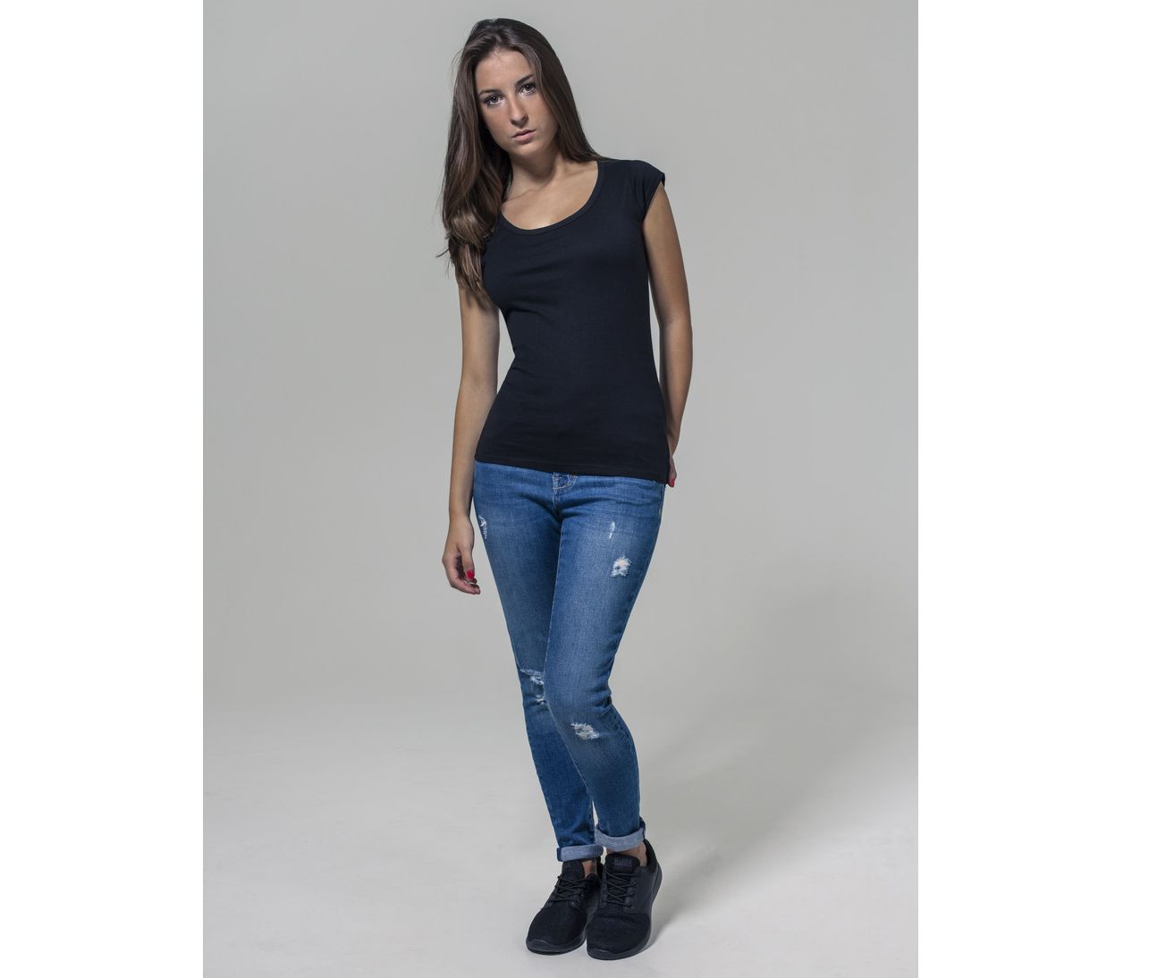 LADIES BACK CUT TEE