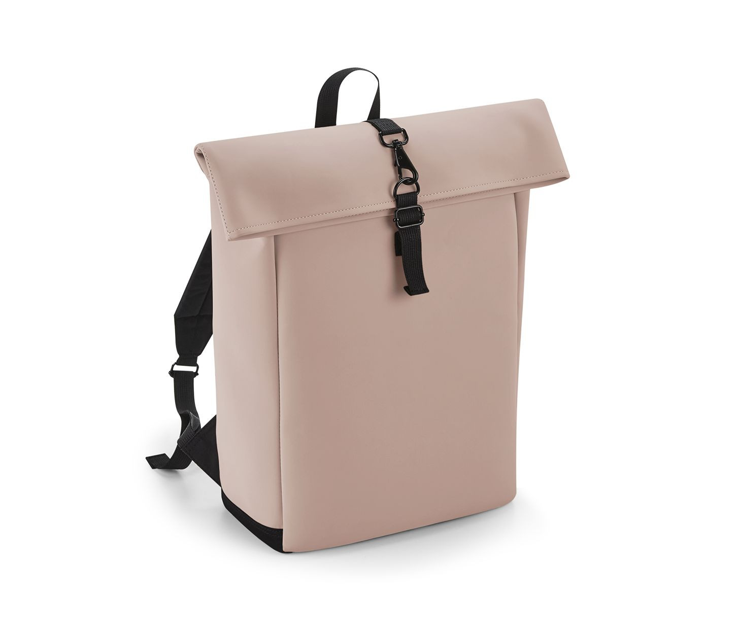 MATTE PU ROLL-TOP BACKPACK
