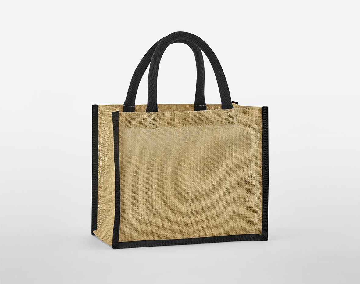 NATURAL STARCHED JUTE MIDI TOTE