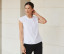 LADIES' PLEAT FRONT SHORT SLEEVED BLOUSE